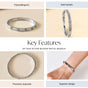 Silver Bloom Metal Bangle