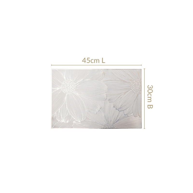 Silver Blooming Flower Table Mat Set Of 6