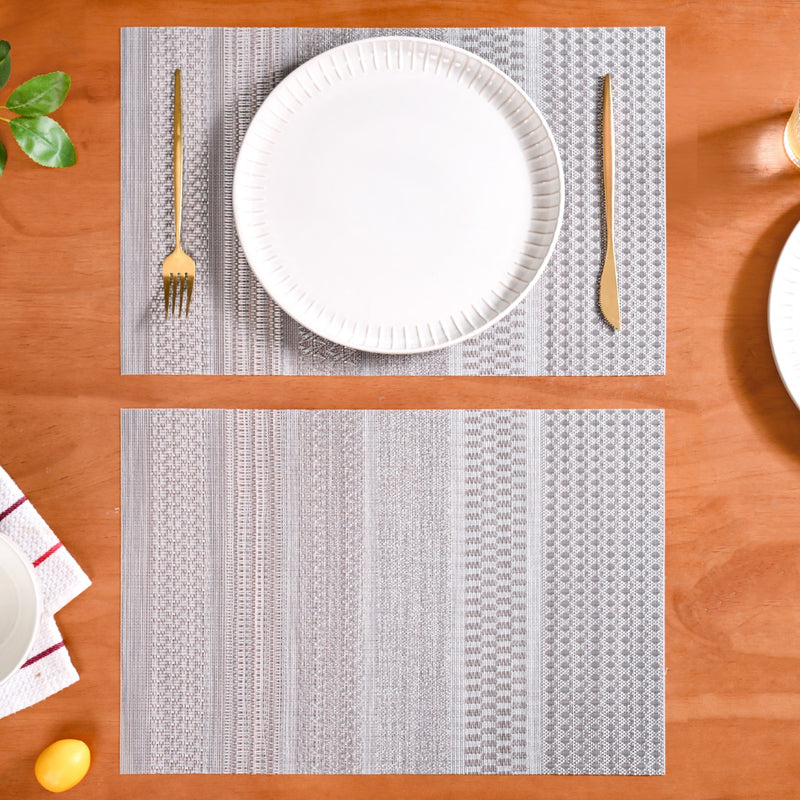 Silver Dinner Table Mat Set Of 6