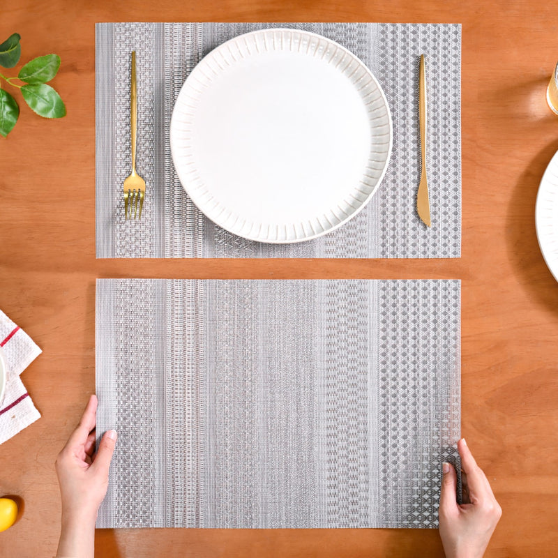 Silver Dinner Table Mat Set Of 6