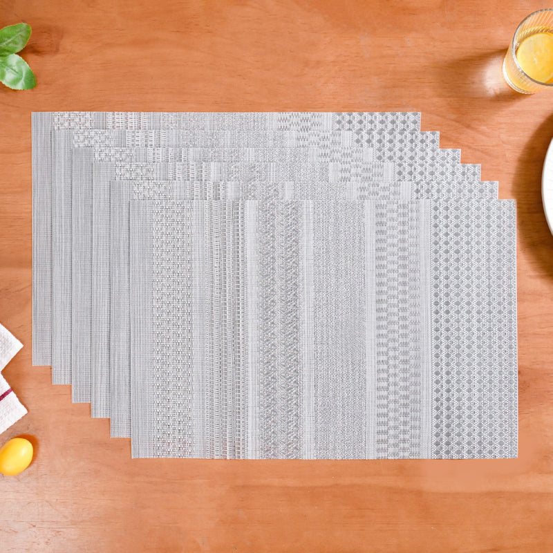 Silver Dinner Table Mat Set Of 6