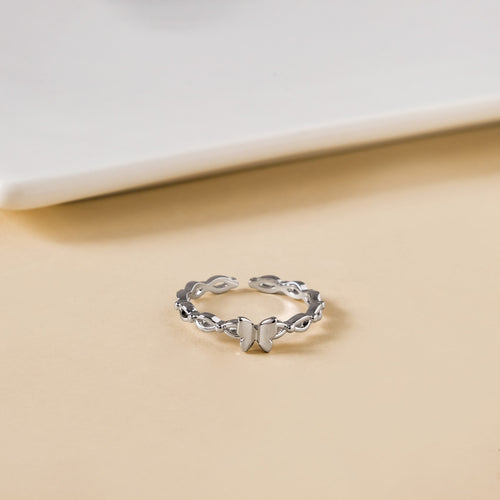 Silver Flutter Chain Ring