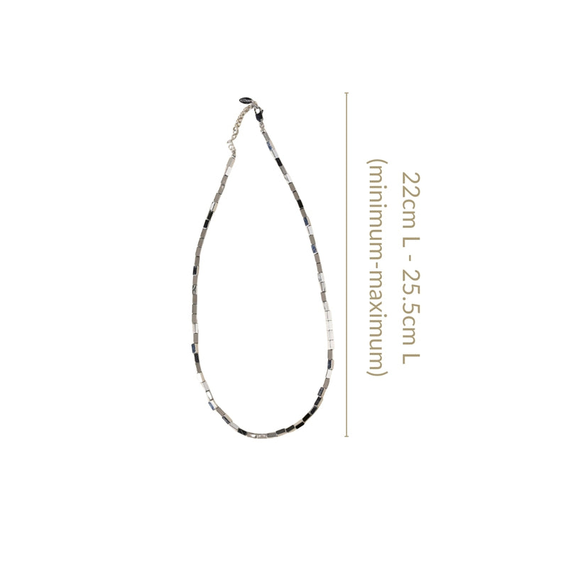 Silver Grid Necklace