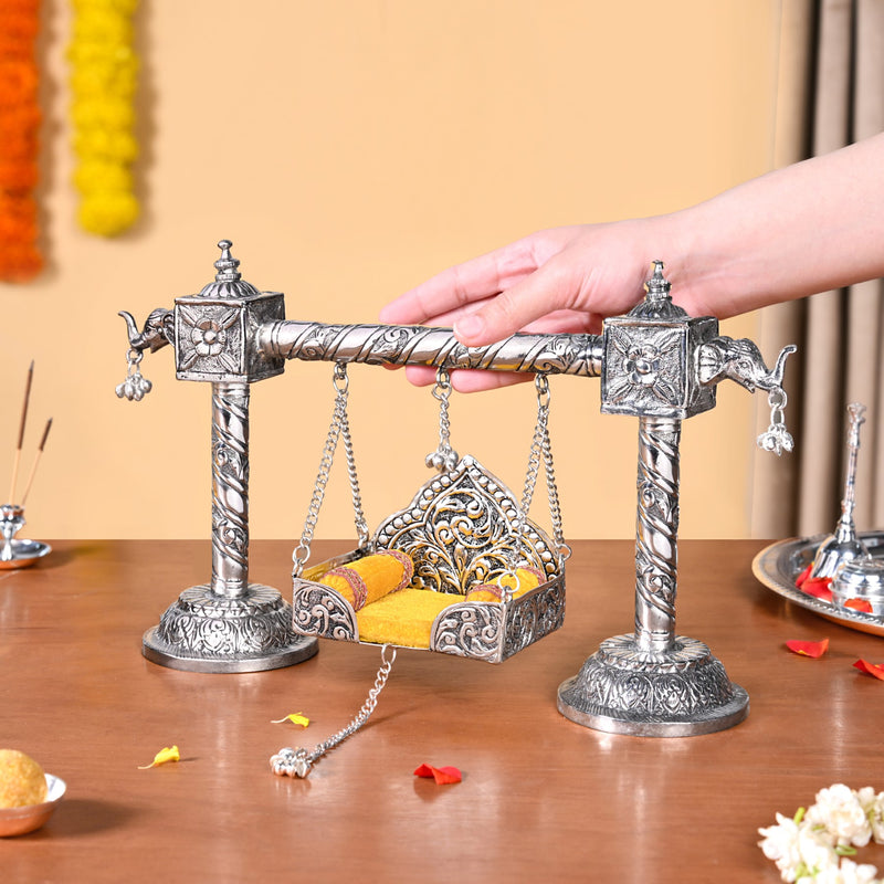 Silver Jhula For Laddu Gopal