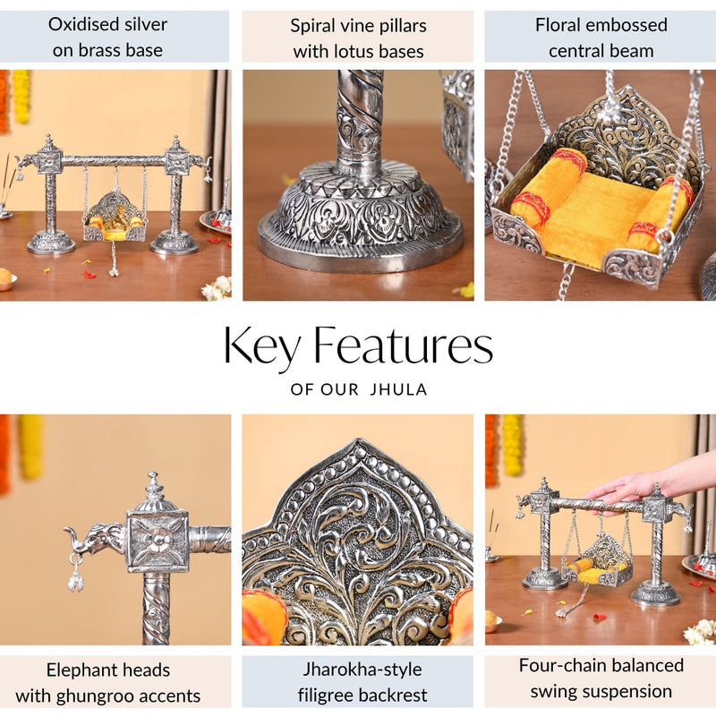 Silver Jhula For Laddu Gopal