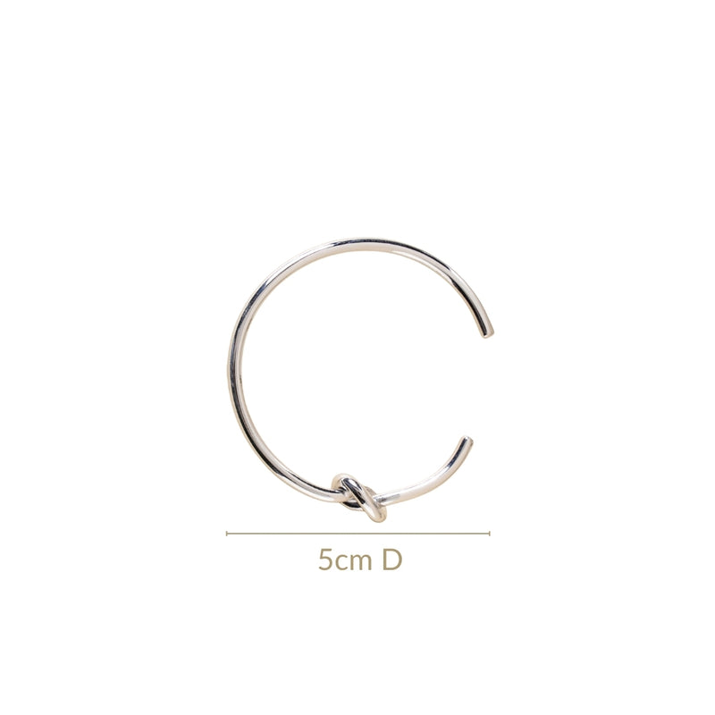 Silver Knot Cuffed Bracelet