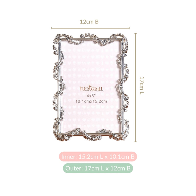 Silver Leaf Picture Frame Small 4x6"