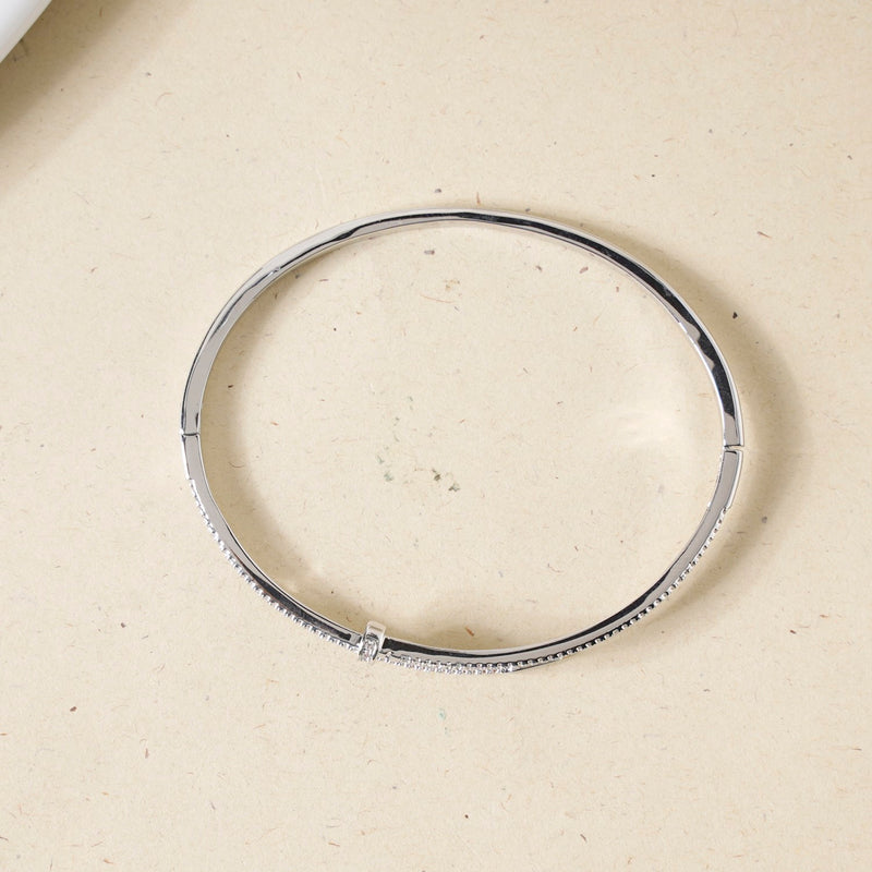 Silver Nail Glittery Bracelet