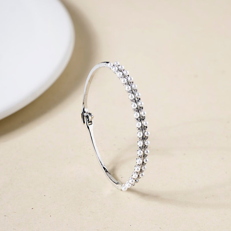 Silver Shimmer Folding Clasp Bracelet