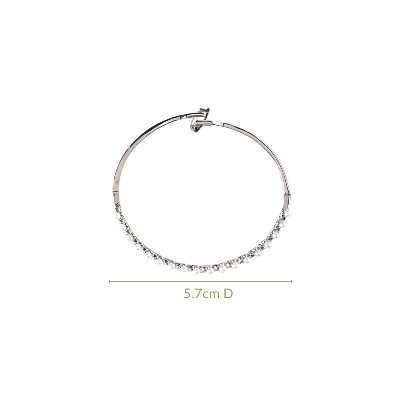 Silver Shimmer Folding Clasp Bracelet