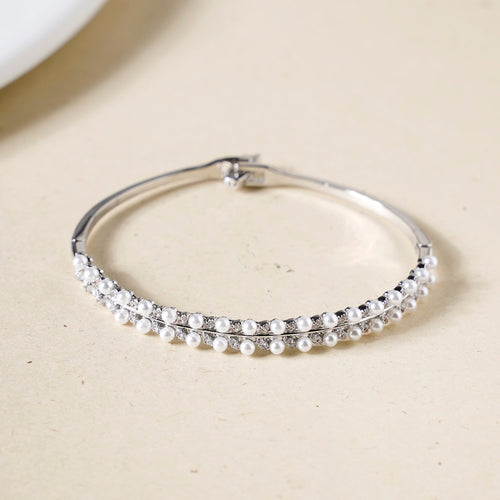 Silver Shimmer Folding Clasp Bracelet
