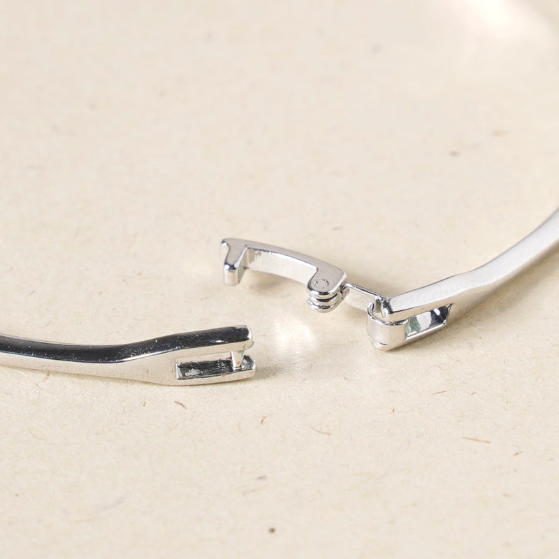 Silver Shimmer Folding Clasp Bracelet