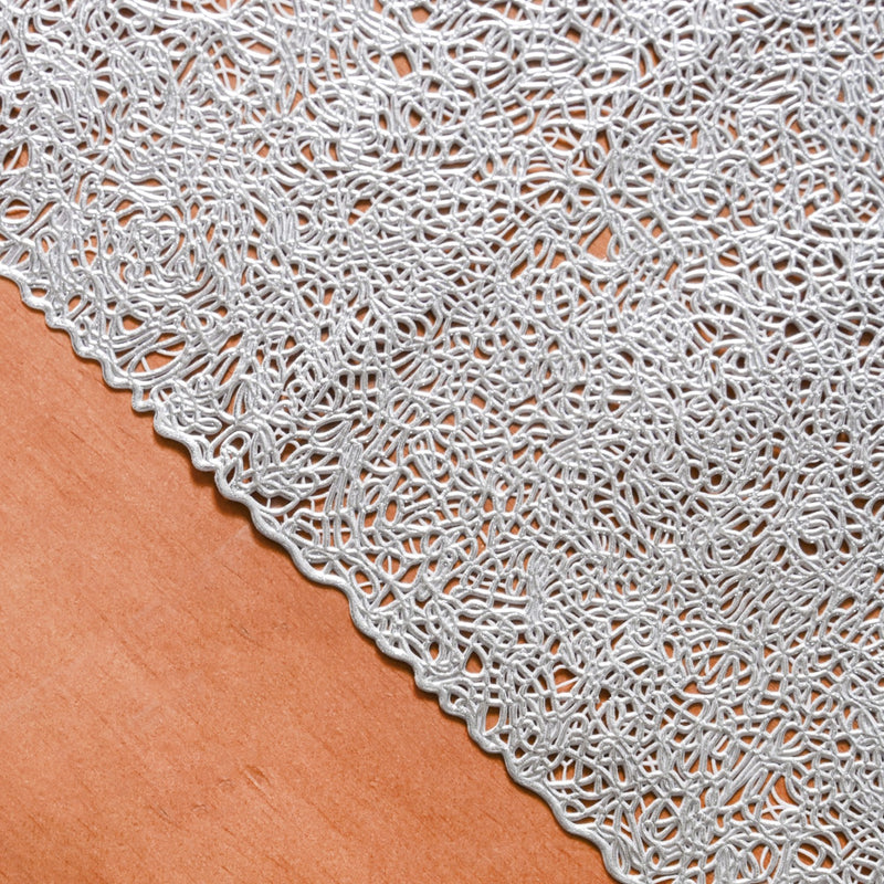 Silver Shine Lining Table Runner 72x15 Inch