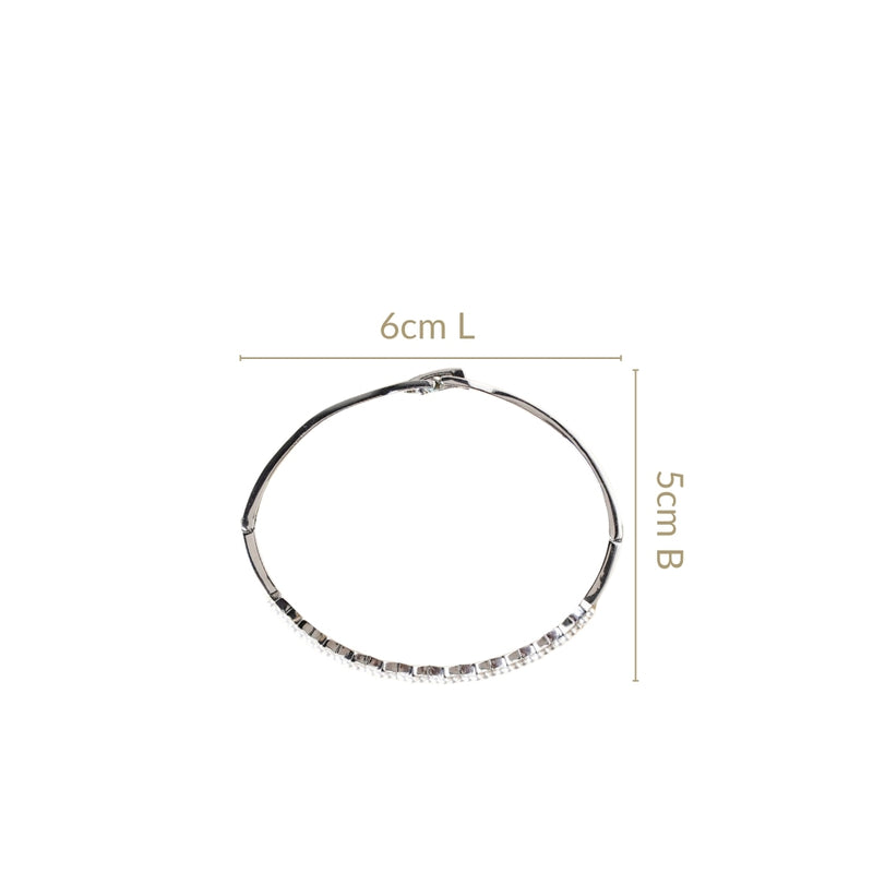 Silver Zigzag Pearl Bracelet