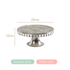 Filigree Metal Cake Stand Silver