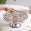 Filigree Metal Cake Stand Silver