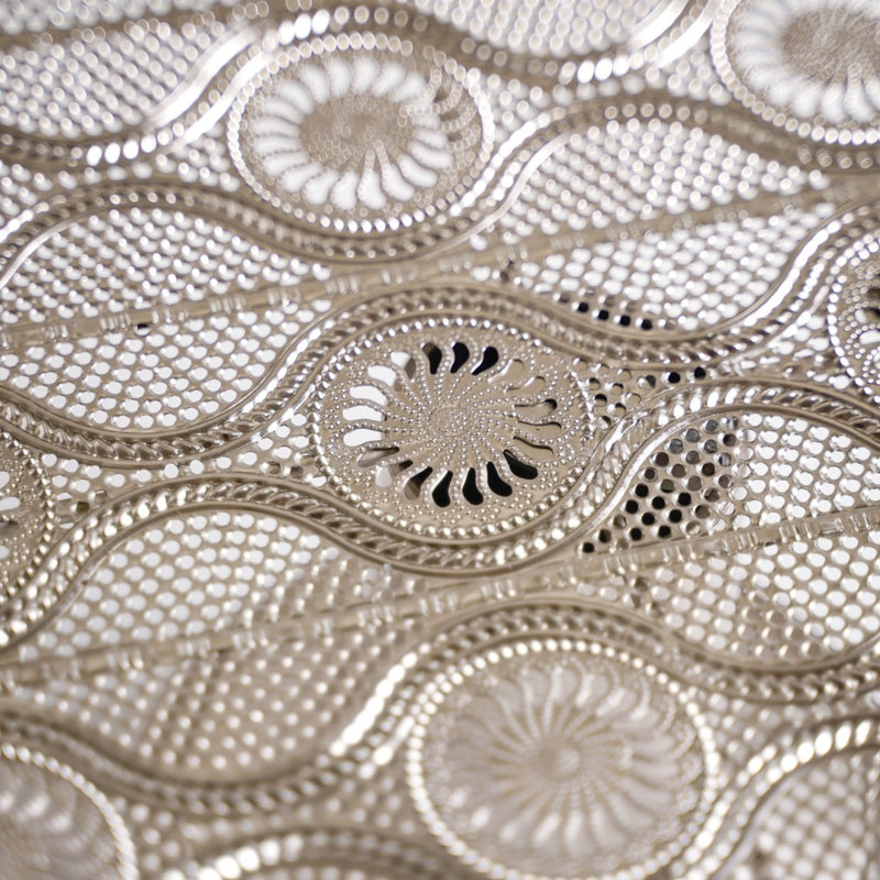 Filigree Metal Cake Stand Silver