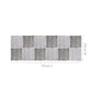 Silver Grid Dining Table Runner 37x14 Inch
