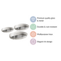 Set Of 3 Oval Metal Tray Silver