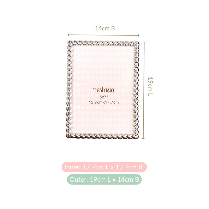Silver Rope Picture Frame