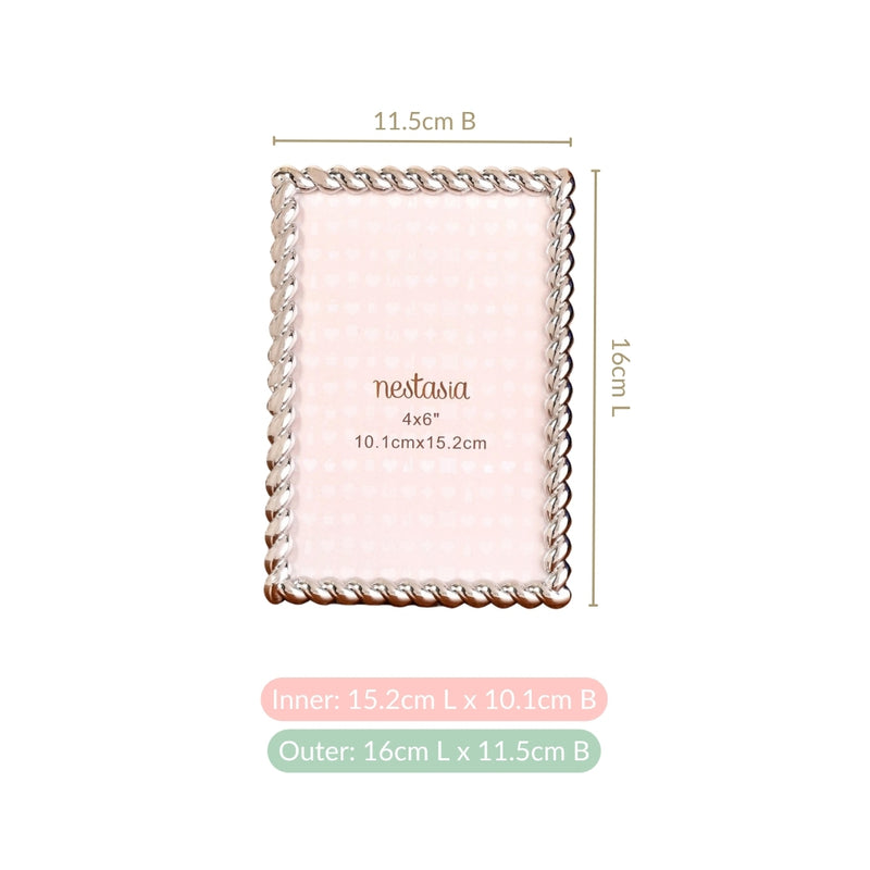 Silver Rope Picture Frame