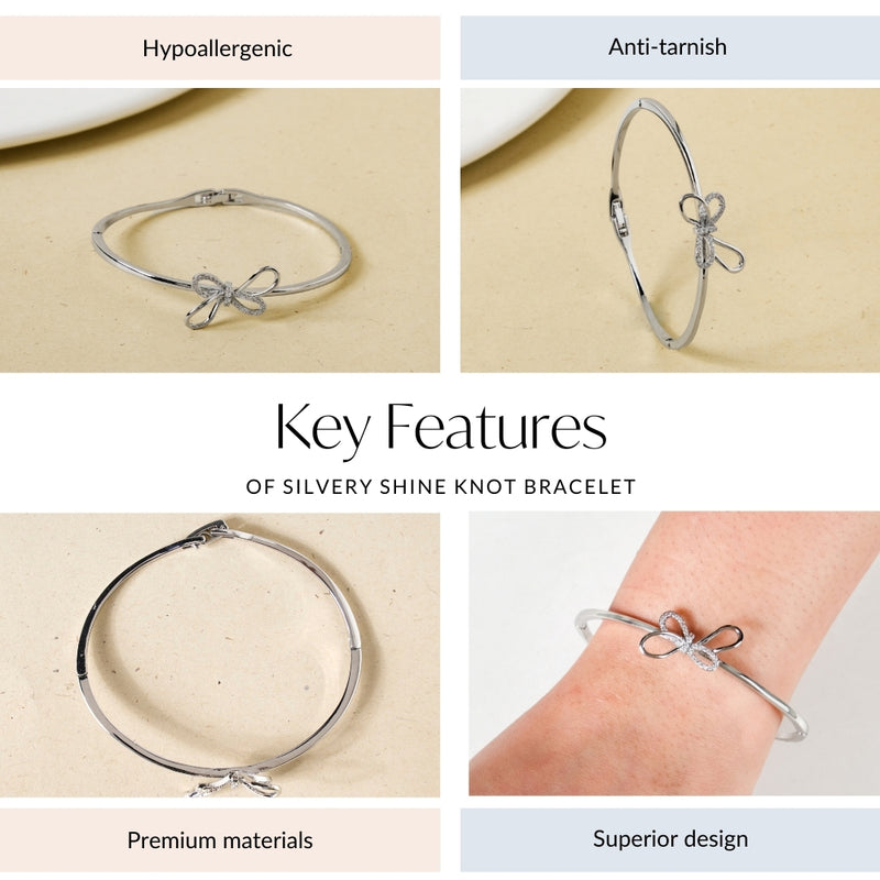 Silvery Shine Knot Bracelet