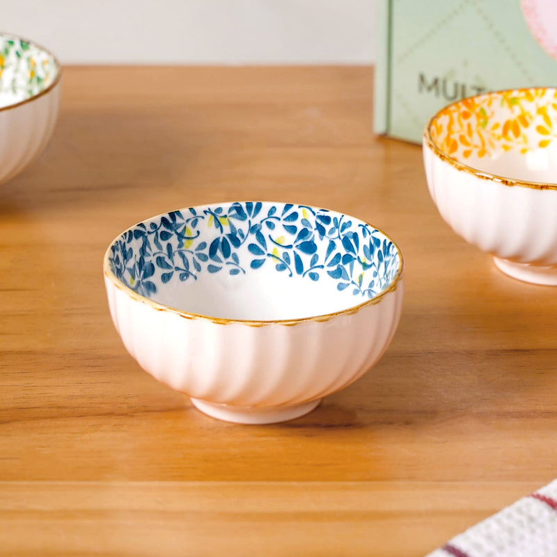 Simply Floral Ceramic Bowl Set Of 4 300ml