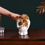 Macabre Skull And Flowers Showpiece For Home Decor