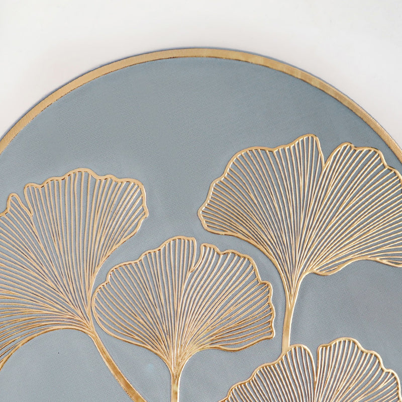 Slate Grey Ginkgo Placemats Set Of 6