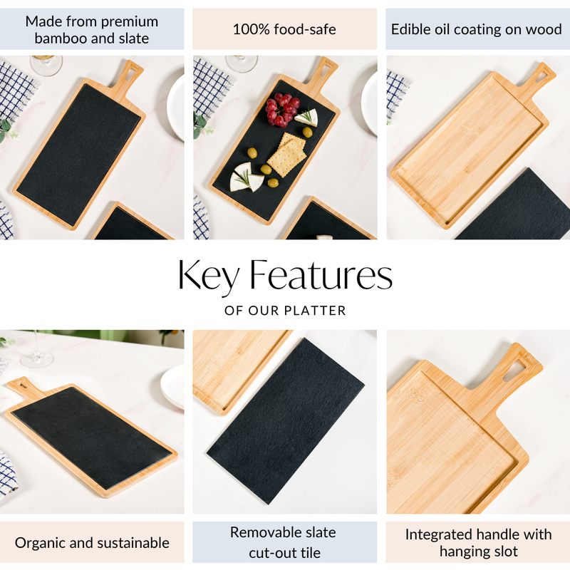 Slate Rectangle Serving Platter 43x18cm