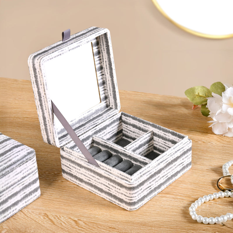 SlateLine Sustainable Multi Section Jewellery Box With Mirror