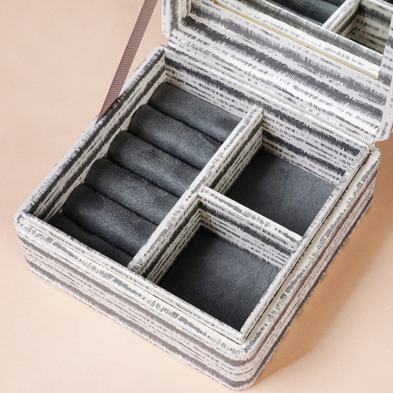 SlateLine Sustainable Multi Section Jewellery Box With Mirror