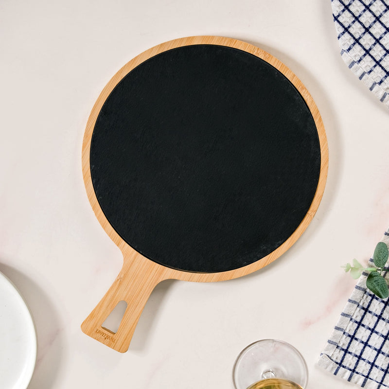 Removable Slate Round Serving Platter 26cm