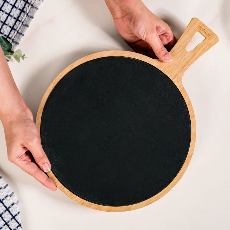 Removable Slate Round Serving Platter 26cm