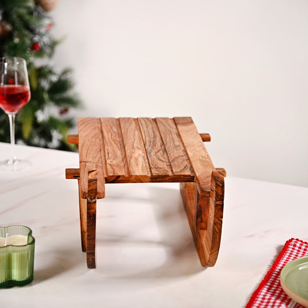 Sledge Acacia Wood Serving Platter Riser