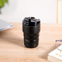 Sleek Black Stainless Steel Travel Coffee Tumbler 