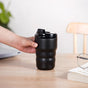 Sleek Black Stainless Steel Travel Coffee Tumbler 