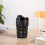 Sleek Black Stainless Steel Travel Coffee Tumbler 