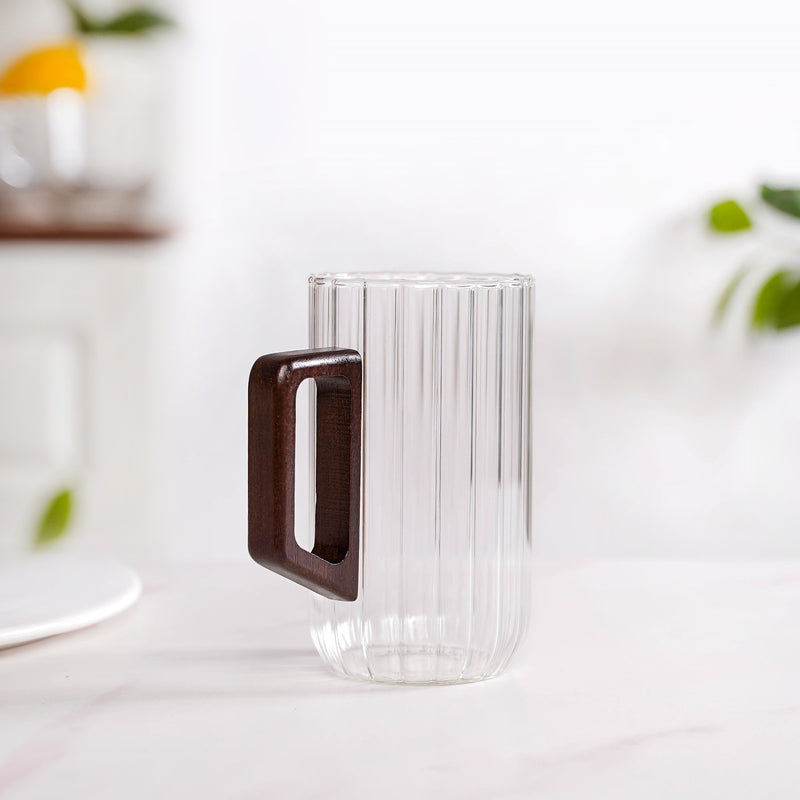 Sleek Ribbed Borosilicate Mug 500ml