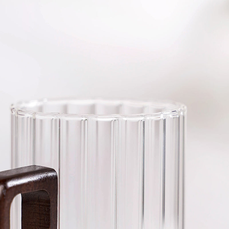 Sleek Ribbed Borosilicate Mug 500ml
