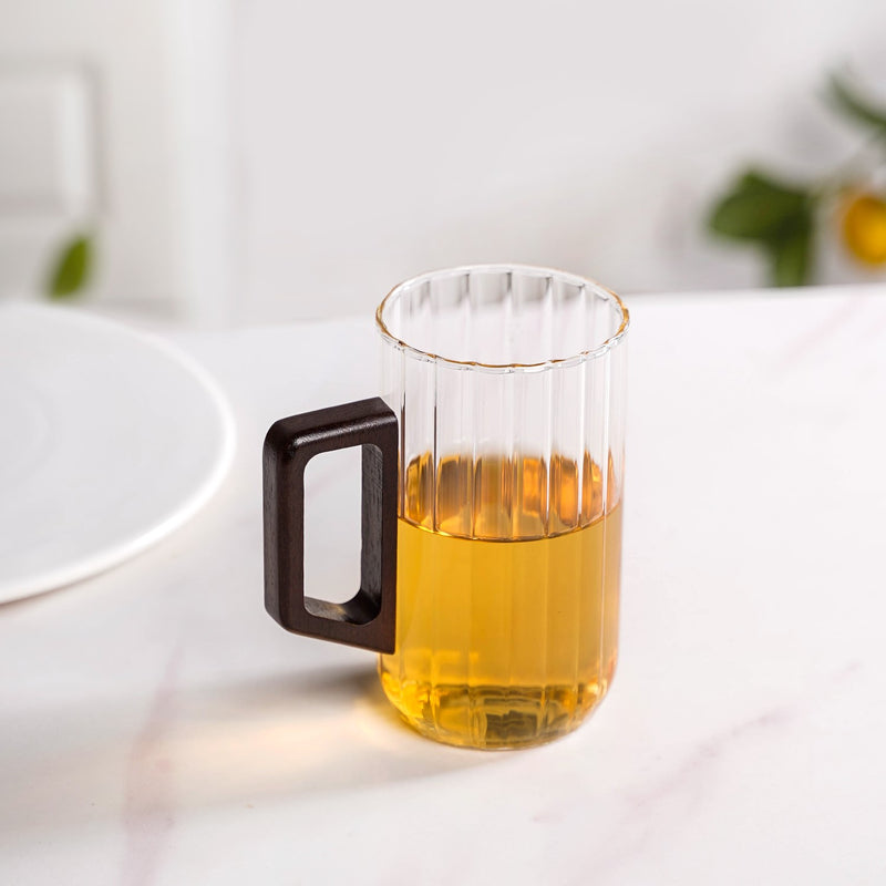 Sleek Ribbed Borosilicate Mug 500ml