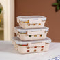 Sleevo Food Storage Container With Silicone Sleeves Set Of 3 Beige