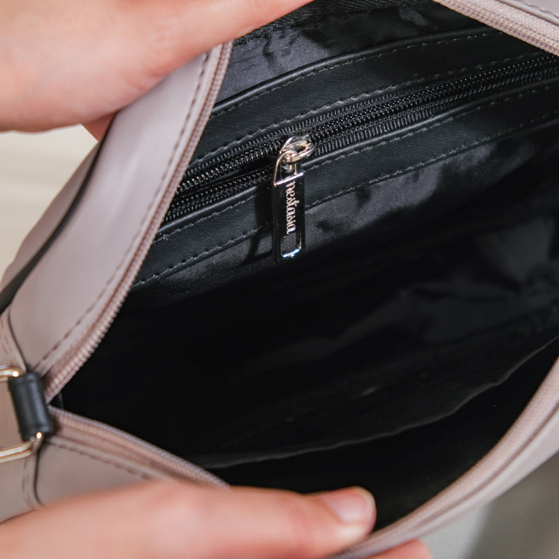 La Fusion Sling Bag Purse For Women Grey