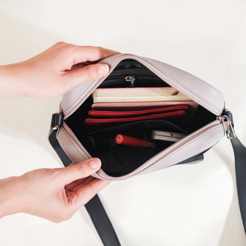 La Fusion Sling Bag Purse For Women Grey