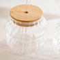Small Ribbed Glass Tumbler Set Of 2 450ml