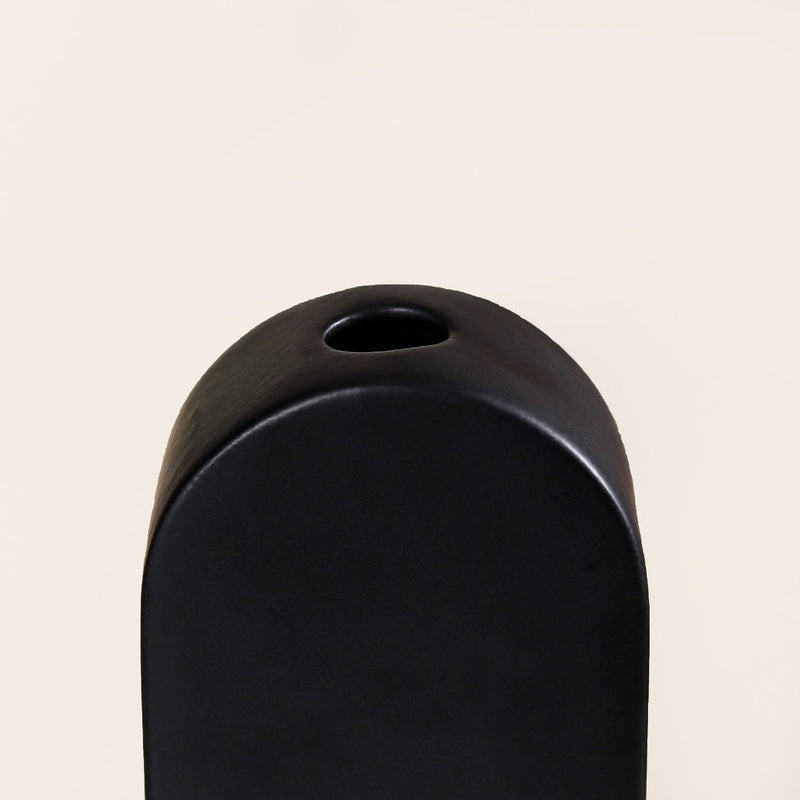 Black And White Arch Vase- Flower vase, home decor gifts, ceramic vase, black vase, vase