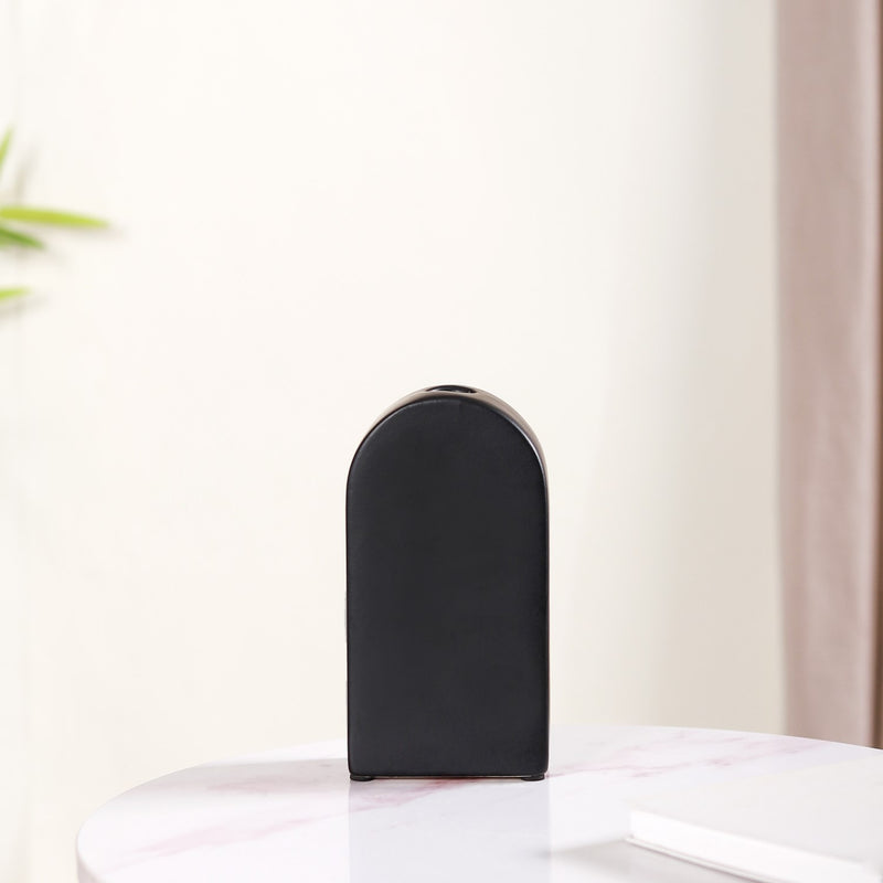 Black And White Arch Vase- Flower vase, home decor gifts, ceramic vase, black vase, vase