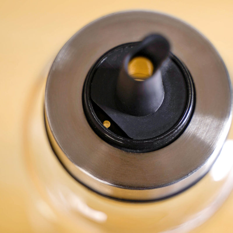 Smart Pour Glass Oil And Vinegar Dispenser Bottle With Stainless Steel Lid 750ml