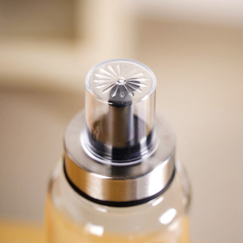 Smart Pour Glass Oil And Vinegar Dispenser Bottle With Stainless Steel Lid 750ml