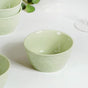 Textured Ceramic Snack Bowl Sage Green Set Of 4 350ml - Snack bowls, snack bowls set, ceramic bowls, dessert bowls, icecream bowls